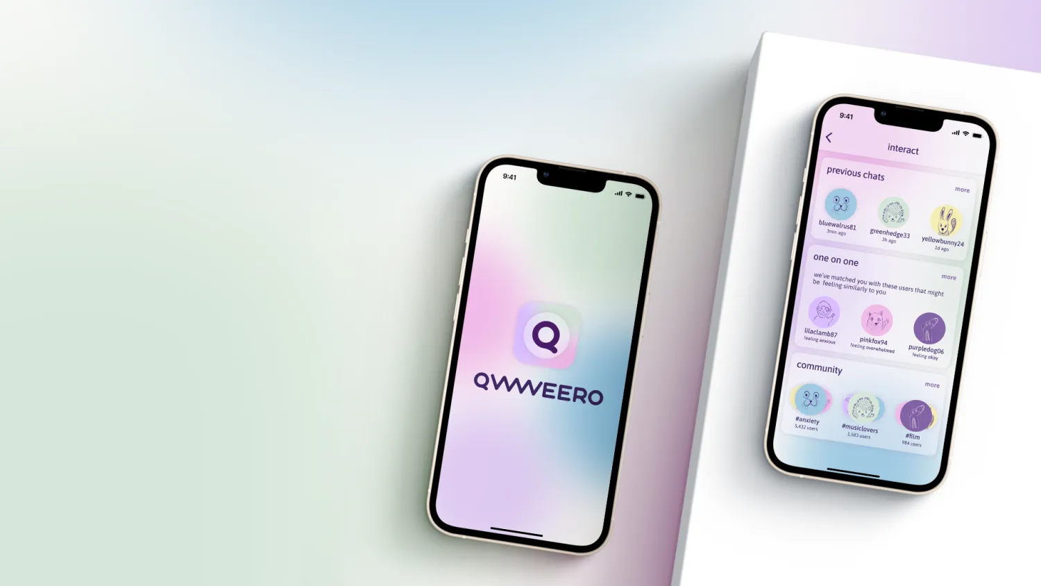QWWWEERO wordmark logo beside the interact screen